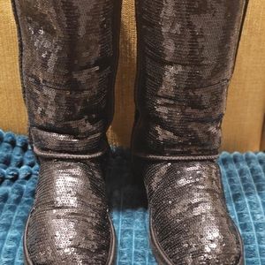 Ugg sequin black tall boots